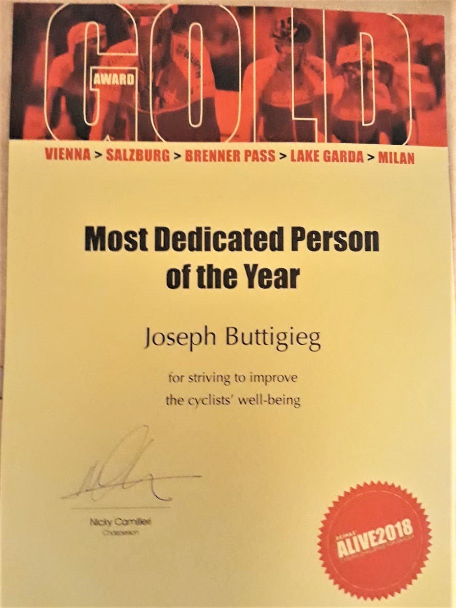 alive-2018-certificate - Joseph Buttigieg - Sports Massage Therapist