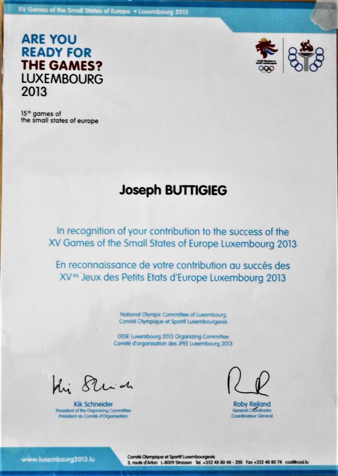 gsse-2013-certificate - Joseph Buttigieg - Sports Massage Therapist